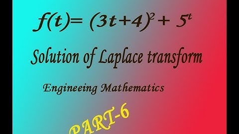 Solving Laplace Transform Example By Using Simple Steps