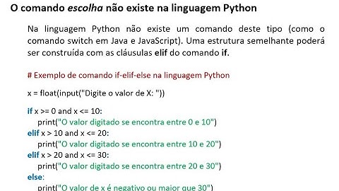 Aula 06 - Estruturas Decisão Python - if else elif (Programação Computadores, Análise Des Sistemas)