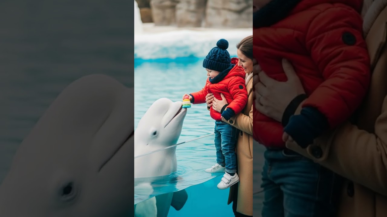 A Beluga offered cake to my kid Watch the surprise moment 