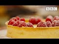 Mary Berry's indulgent lemon posset tart with raspberries - BBC