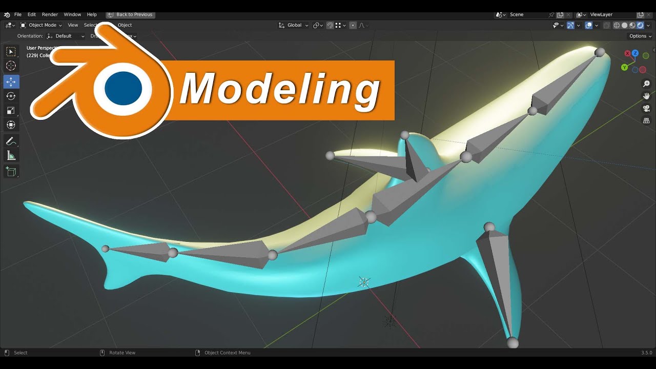 Blender_Modeling Final Touches Posing with Armature, Lighting