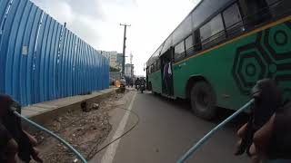 Rush hour in bike lane | Bangalore outer ring road