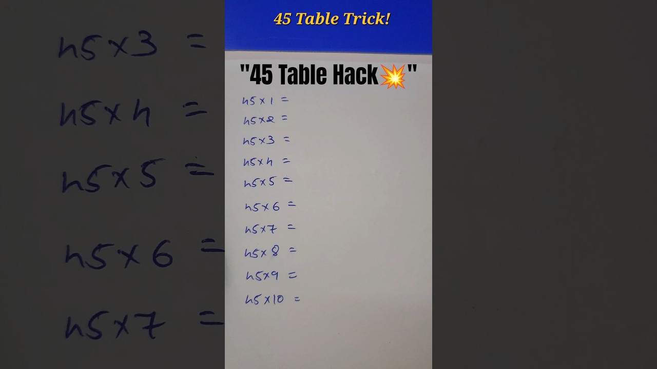 “Master 45 table fast! 🚀 