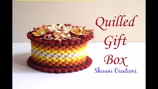 Quilled Gift Box/ Quilling Round Jewellery Box