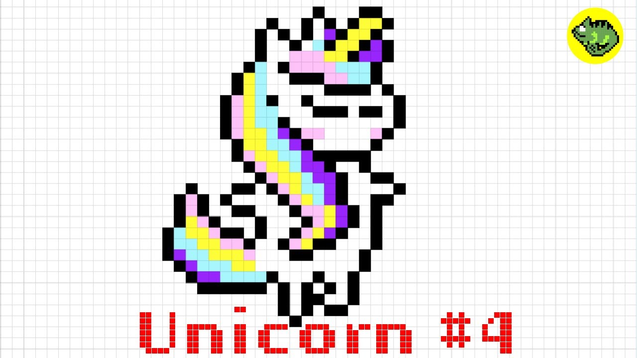 【Pixel Art Easy - Unicorn Series#4】How to draw a Unicorn (size 22 x 29