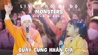 PHẢN ỨNG KHÁN GIẢ KHI NGHE HÁT LIVE BẢN HIT MONSTERS TRÊN PHỐ ĐI BỘ ALEXD FT. ANNIE