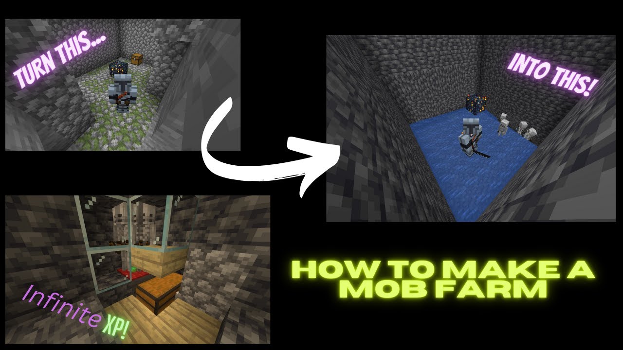 How to make a Mob Farm with a Monster Spawner! - YouTube
