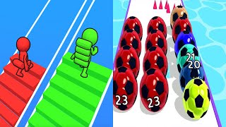 Bridge Race VS Marble Run 3D - All Levels Gameplay Android, ios (Part 122) screenshot 4