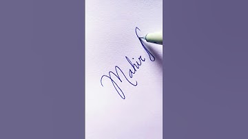 #Mahir Fiza# in #cursive writing |  requested name #shortsvideo