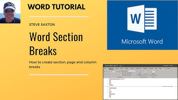 How to create Section, Column and Page breaks in Microsoft Word