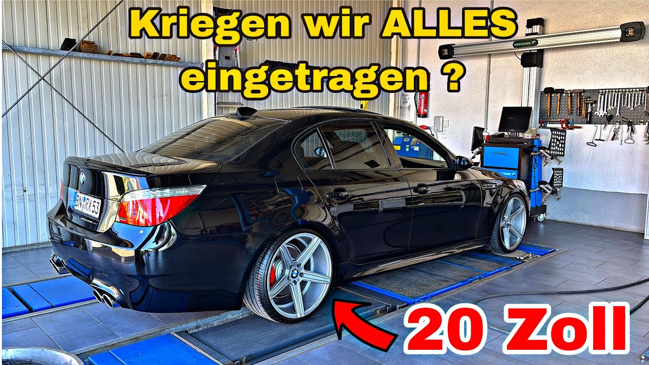 Kriegen wir ALLES beim BMW E60 eingetragen ? | Gewindefahrwerk | MB DESIGN KV1 20 Zoll