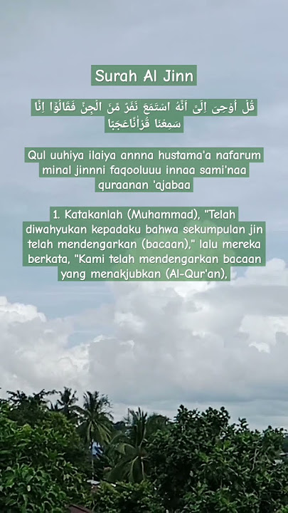 Nabi Muhammad mengetahui bahwa jin mendengar bacaan beliau dgn perantaraan wahyu #aljin#qurankarim