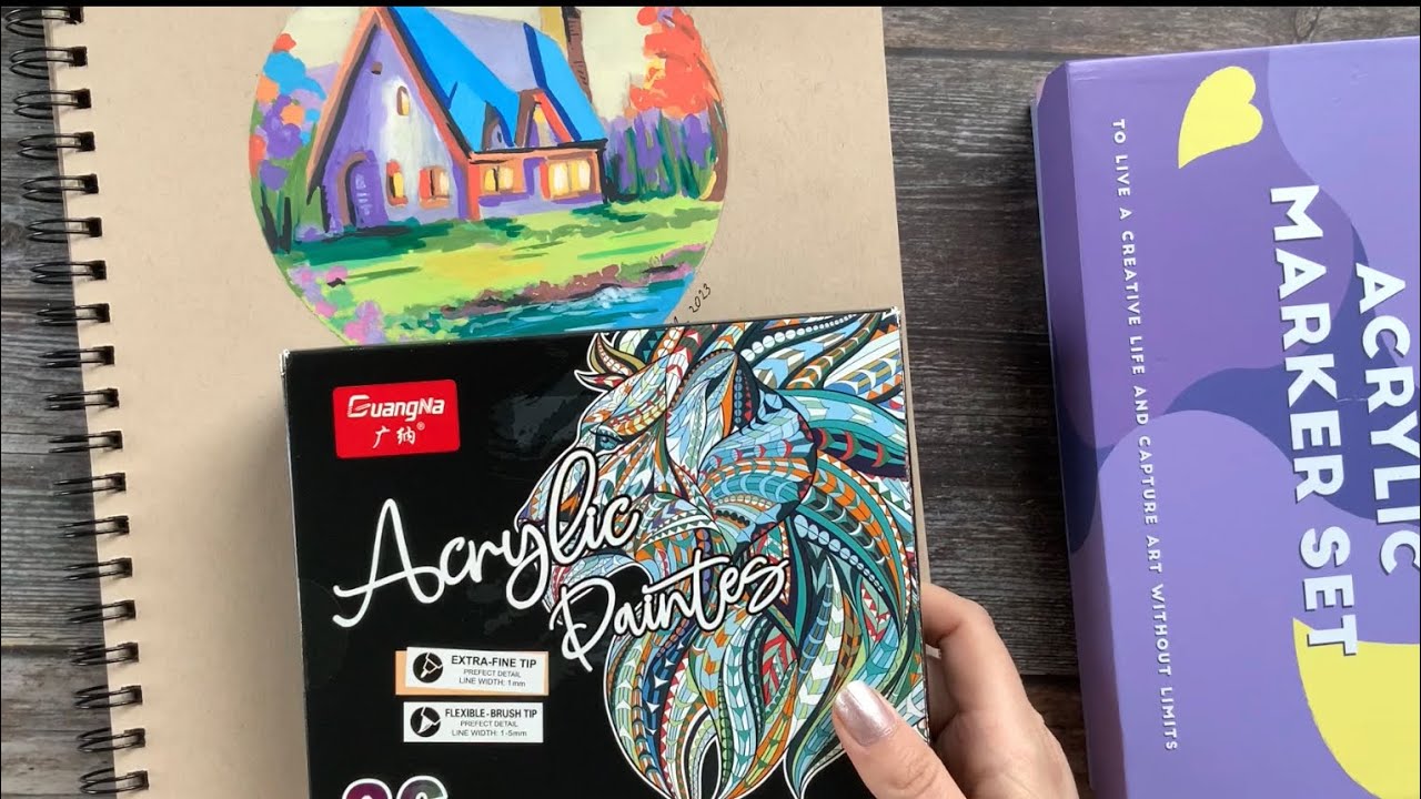 Painting with Acrylic Markers 🌟🌟Arrtx Acrylic Markers Review