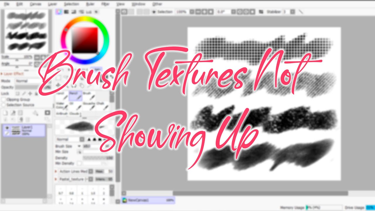 How To Fix Brush Textures In Paint Tool Sai 2 Moni Legendary Youtube