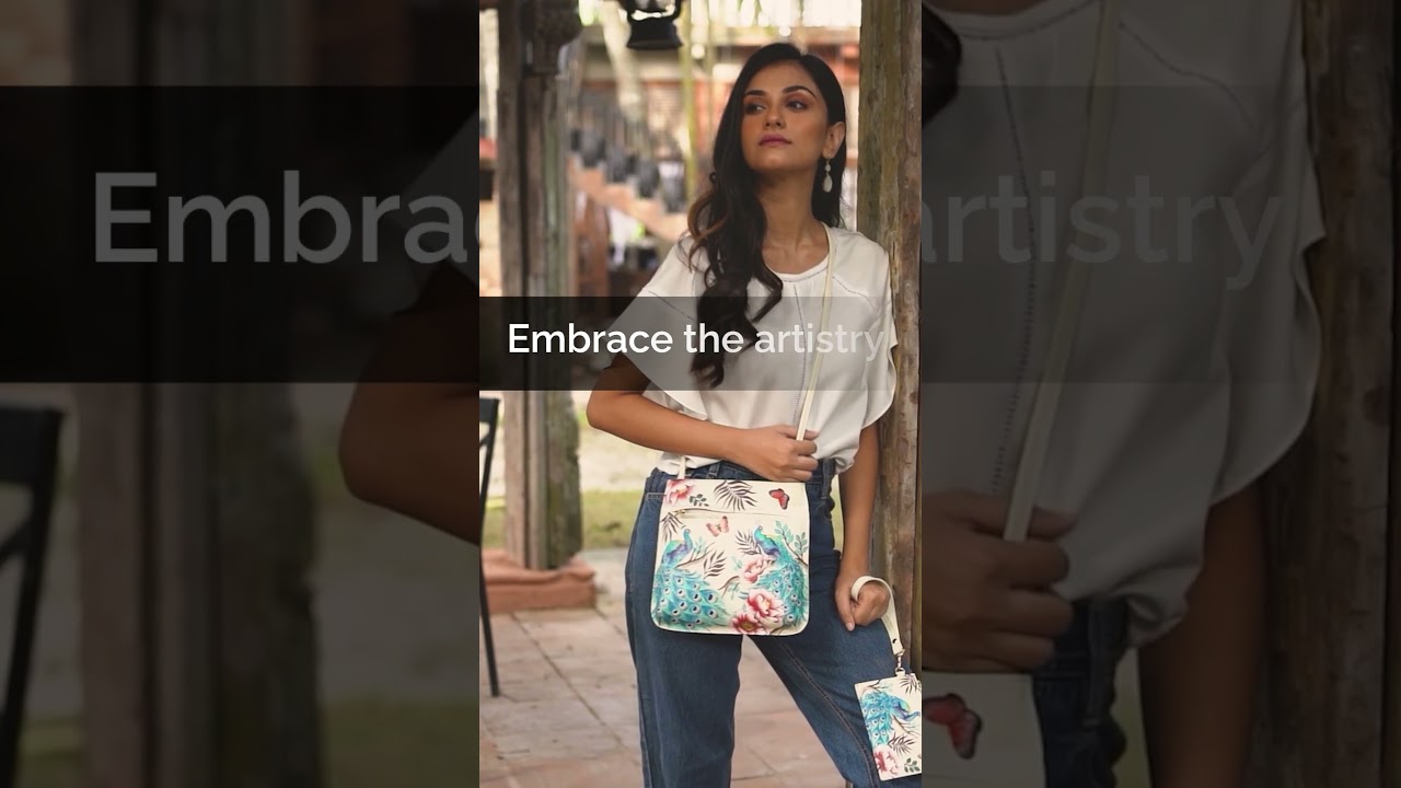 Pretty Peacocks Collection | Hand-Painted Luxury Leather Accessories | Anuschka Leather