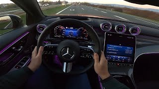 2023 Mercedes GLC Coupe 300 de [2.0d PHEV, 333 HP] POV Test drive (full review, quality check)