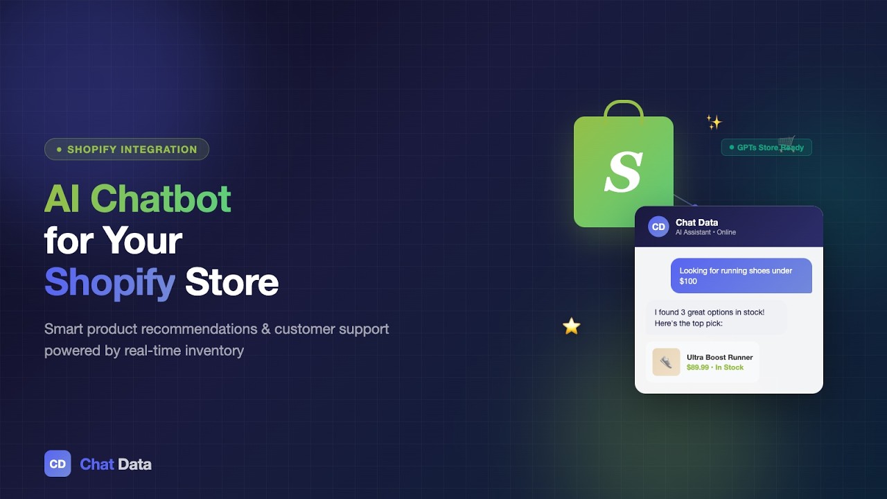 Using Chat Data's AI Chatbot For Your Shopify Website and Shopify Store ...