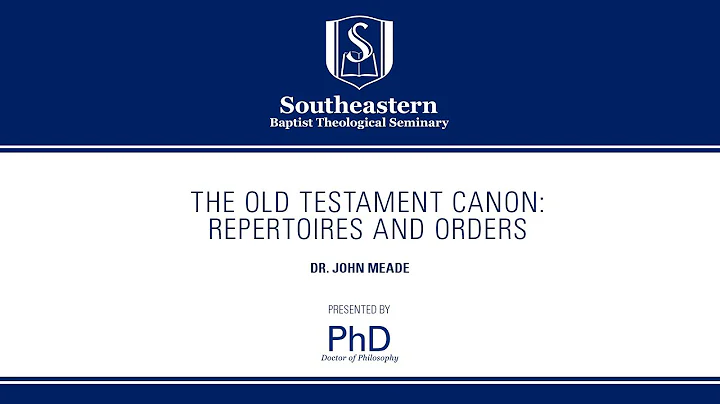John Meade | PhD Colloquium | The Old Testament Ca...