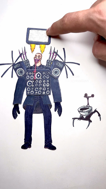 How Parasite Toilet transform to Titan TVman #stopmotion #skibiditoilet #drawing #tvman