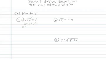 Solving Radical Equations - Sample Problem 12