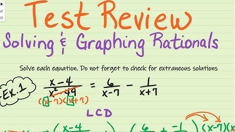 Test Review - Solving and Graphing Rational Functions (edited)