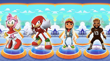 SONIC FORCES, SUBWAY SURFERS - AMY, KNUCKLES, JAKE, ODELL RACING RUN GAMEPLAY WALKTHROUGH