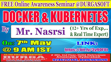 DOCKER & KUBERNETES (FREE Awareness Seminar) Online Training @ DURGASOFT
