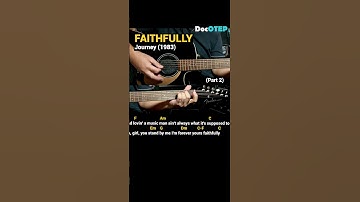 Faithfully - Journey (Easy Guitar Chords Tutorial with Lyrics) part 2 SHORTS REELS