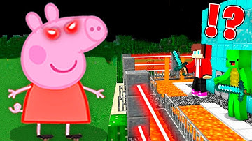 Realistic Peppa Pig vs Security House JJ and Mikey in minecraft ! Maizen
