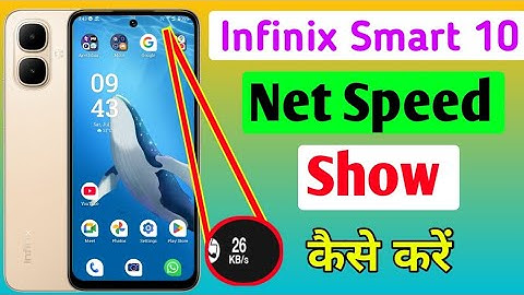 Infinix smart 10 me net speed kaise show kare /how to show network speed in infinix smart 10 me //