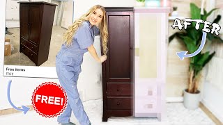 Transforming FREE Furniture From Facebook Marketplace !!  *Old to NEW* EP:2