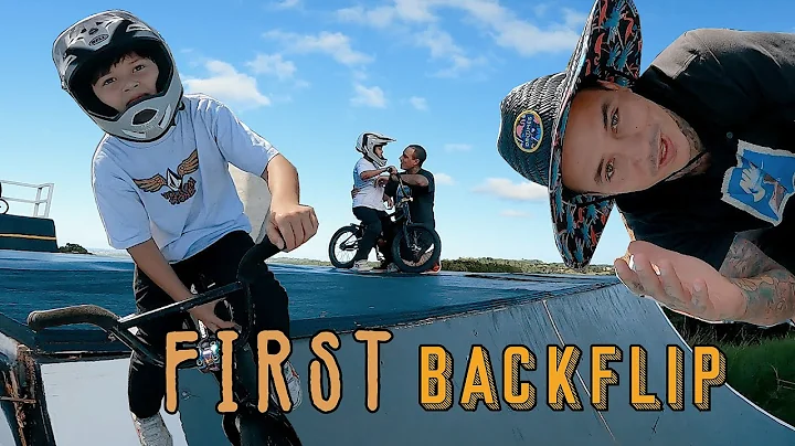 7 year old battles first backflip with Kyle Baldoc...