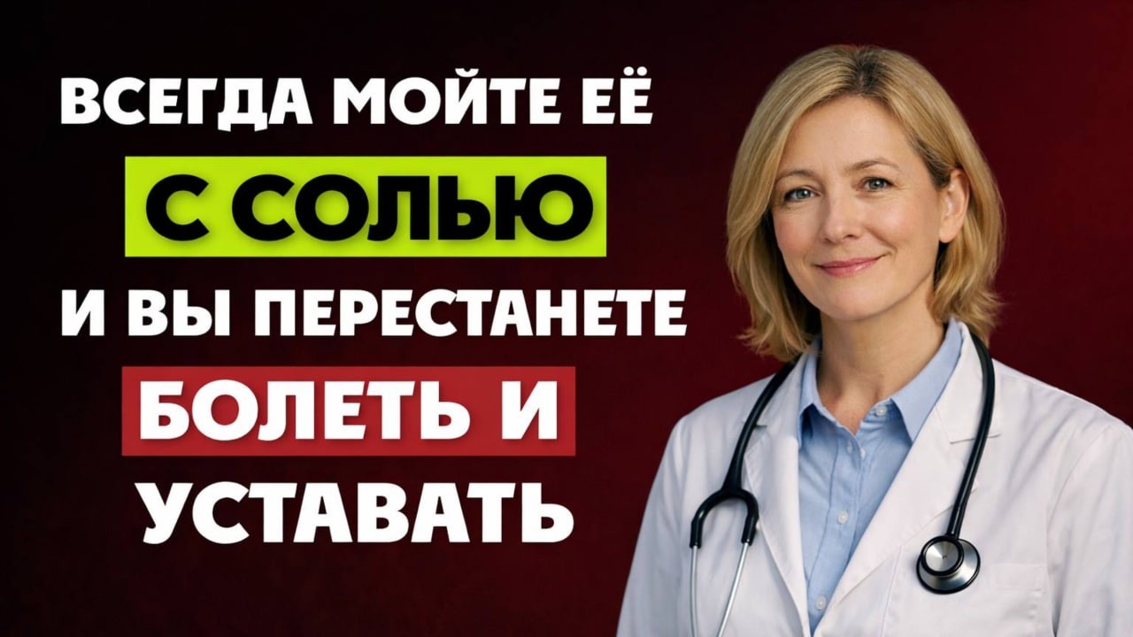 МОЙТЕ ЭТО МЕСТО С СОЛЬЮ - и болезни ИСЧЕЗНУТ! Натуральный способ укрепить здоровье…