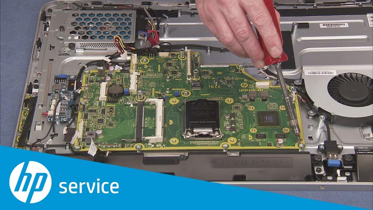 Removing and Replacing the Motherboard for HP Sprout