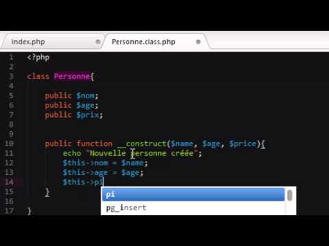 PHP AVANCÉ - 3 - Le constructeur
