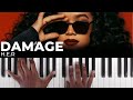 How To Play "DAMAGE" By H.E.R | Piano Tutorial (R&B Soul)
