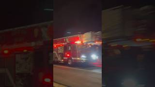 Apex Ladder 34 and Battalion 6 Responding to a Structure Fire