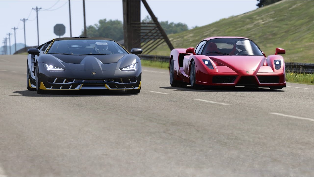 Lamborghini Centenario vs Ferrari Enzo at Highlands - YouTube