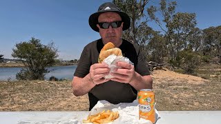 Chicken Burger Meal From Red Rose Cafe Tingha NSW