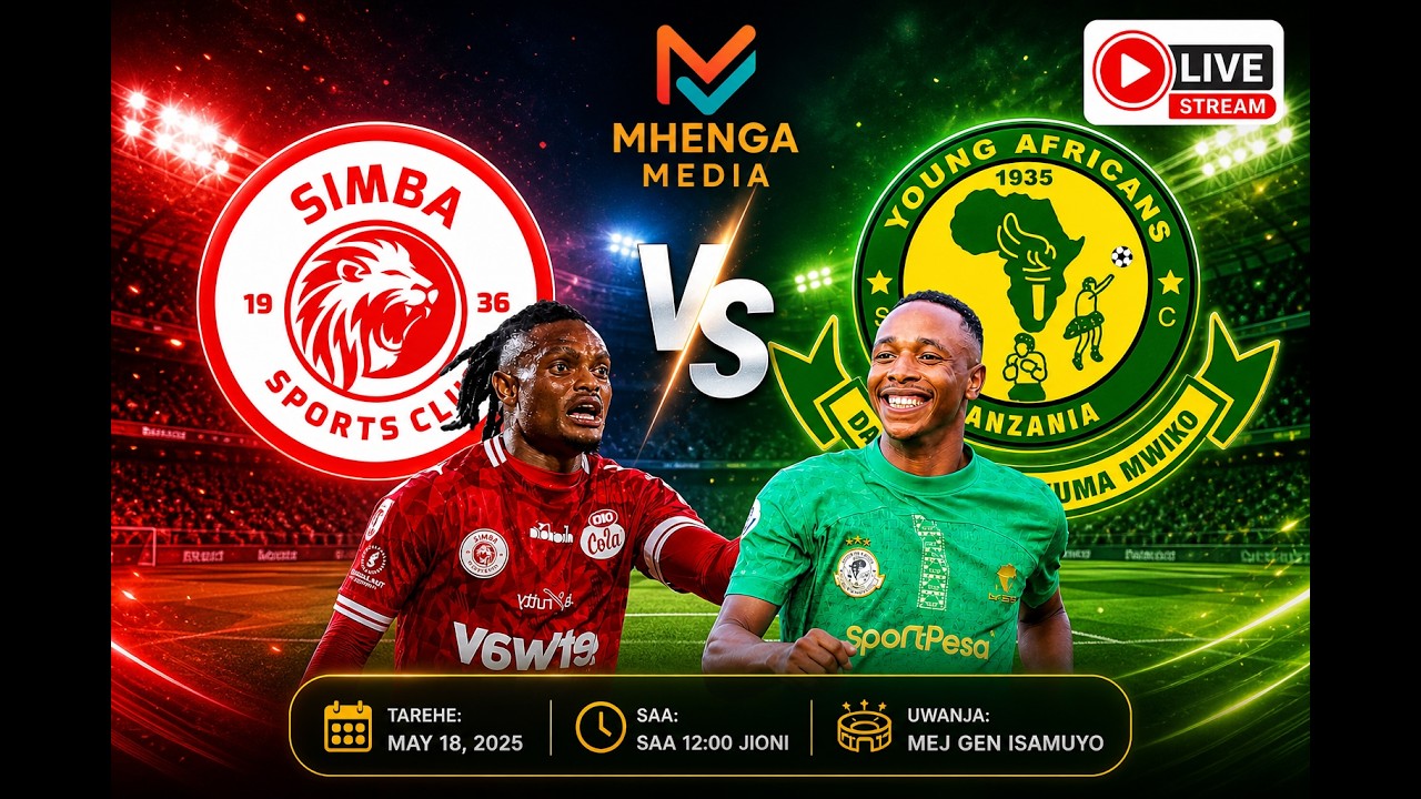 🔴 LIVE NOW: SIMBA2 🦁 vs YANGA1 💚 DERBY YA KARIAKOO YAWAKA MOTO 🔥. - YouTube