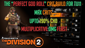 The Division 2  MY 1st Ever  "PERFECT GOD ROLL(Finally able to make one) CRIT BUILD FOR TU11"