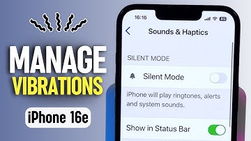 iPhone 16e Tutorial - Enable or Disable Notification Vibration in 3 Easy Steps
