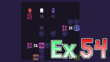 Trio Levels - Ex54 Meeting 3 - Hint & Solution (Baba Is You Custom Levelpack)