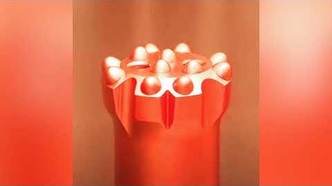 Threaded button bit for rock drilling