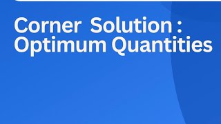 Corner Solution Utility Maximization