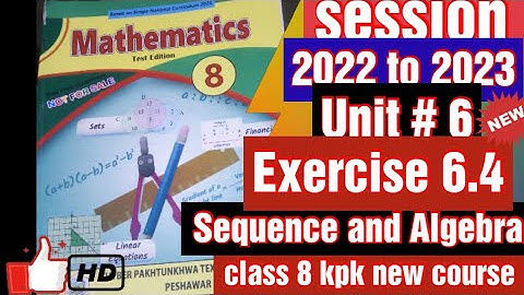 class 8 mathematics new book exercise 6/ unit 6.4|mathematics kpk new course  @waseemasalman786