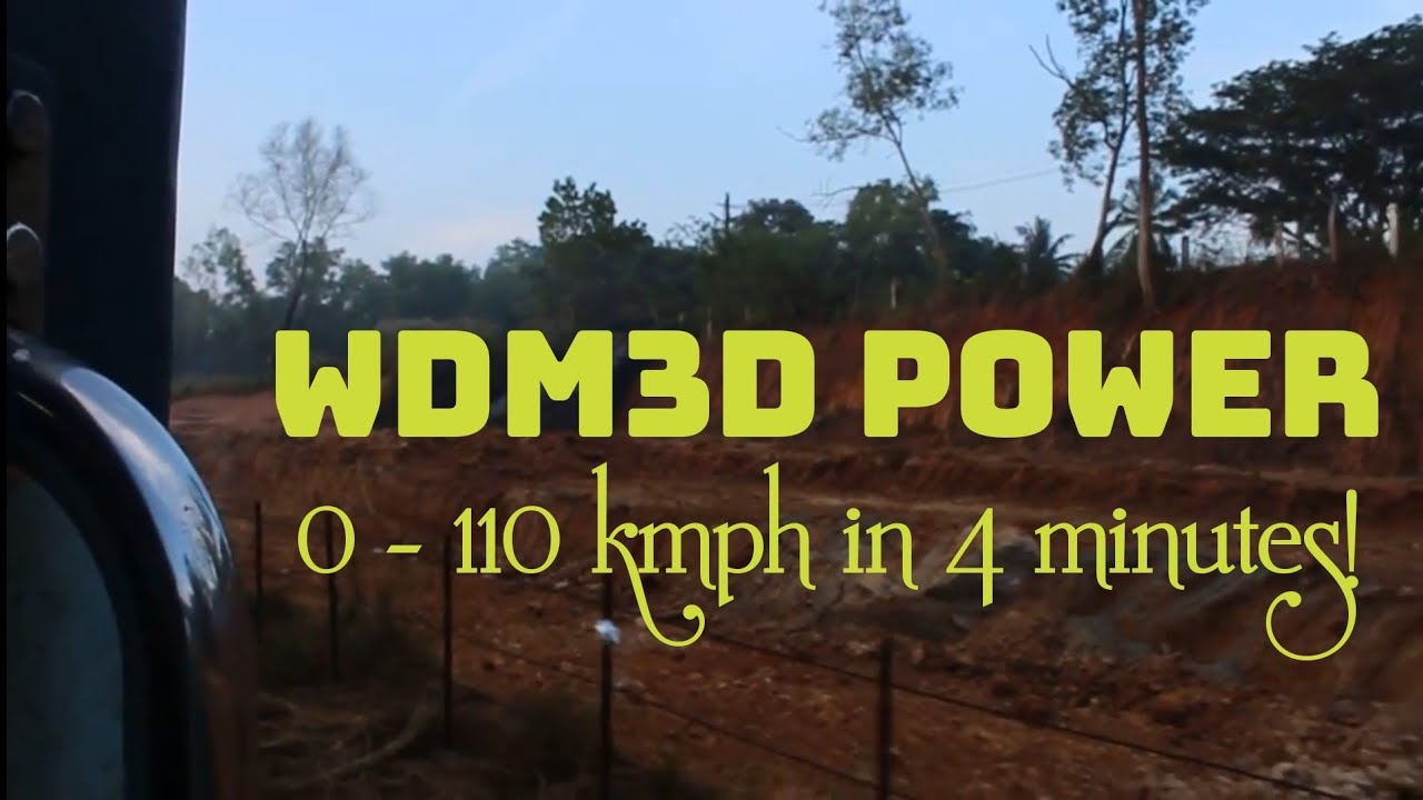 WDM3D diesel locomotive crazy acceleration & chugging sound | 0-110 kmph in 4 minutes