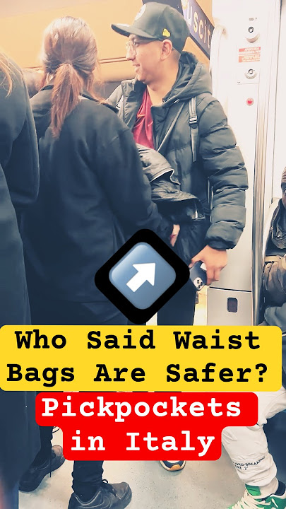 🔴Who Said Waist Bags Are Safer⁉️ #pickpockets #PickpocketsRome #Borseggiatori #termini #Carterista