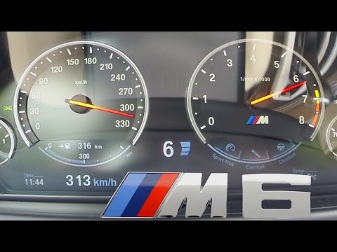 BMW M6 2017 Acceleration COMPETITION PACKAGE 0-313 km/h Top Speed Autobahn Drive Sound