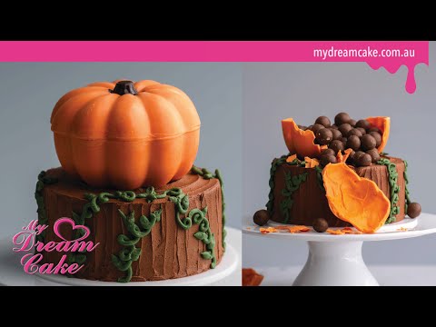 Pumpkin Chocolate Box Cake- Fall Inspired Cakes @Rosiesdessertspot